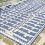 Installation solaire sur une plateforme logstique