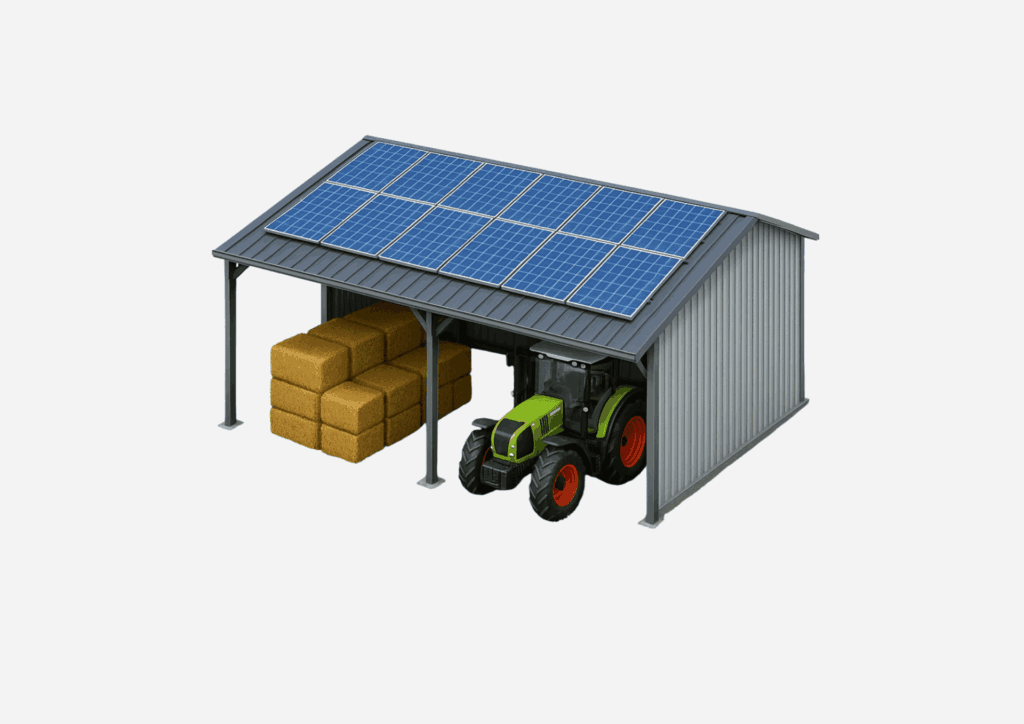 Hangar photovoltaïque agricole